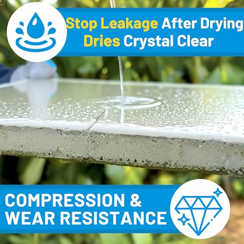 Image of Hupeyna Liquid Sealant Transparent Waterproof Coating 4L | Waterstop Waterproof Membrane for Repairing Leaks Leakproof Agent Waterproof Waterproofing for Indoor and Outdoor