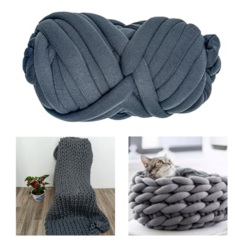 YISSWKK Hilo de Algodón Grueso 25M*2,5CM Arm Knitting Yarn Chunky Lana Gruesa para Tejer a Mano Yarn Lana Gorda para Tejer con las Manos Hilo Crochet Lana Gruesa Tejer Mantas, Almohada, Cama Mascotas