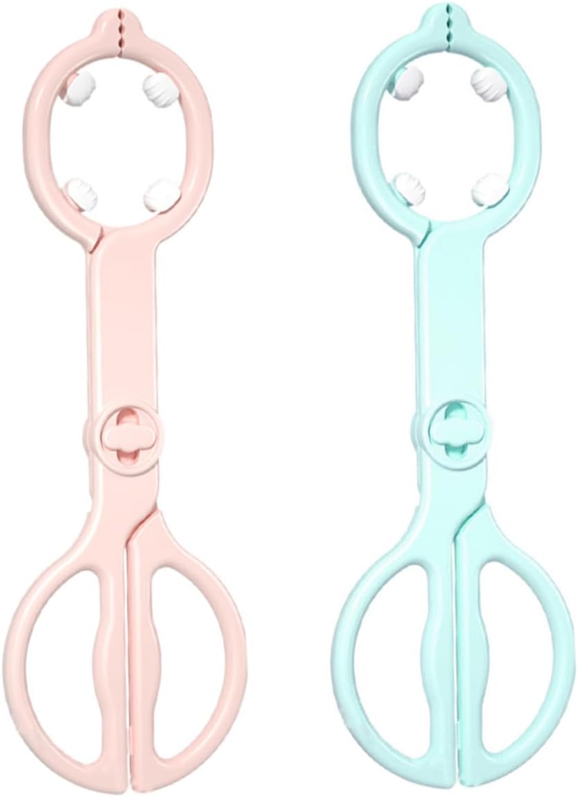 2pcs Bottle Clamp Tongs Scald Feeding Bottle Clip Tpe Material Extended Handle Design for Safe Feeding