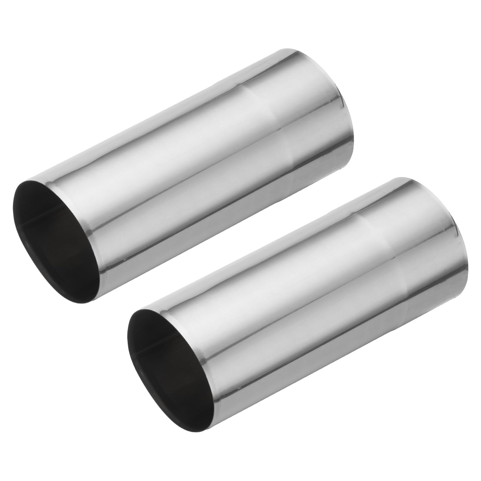 PATIKIL 8x20cm Stove Pipe, 2Pcs Stainless Steel Thickened Lengthen Straight Tent Stove Chimney Pipe Flue Extension for Camping Stove Vent Water Heater Smoke Exhaust