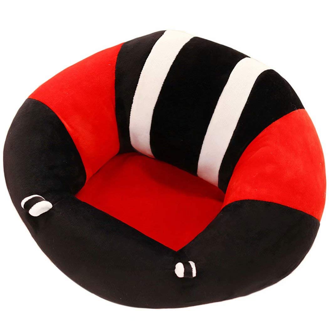 SeaISee Baby Support Seat Sofa Soft Plush Keep Sitting Posture Comfortable for Babies 3-16 Months Old(Black)