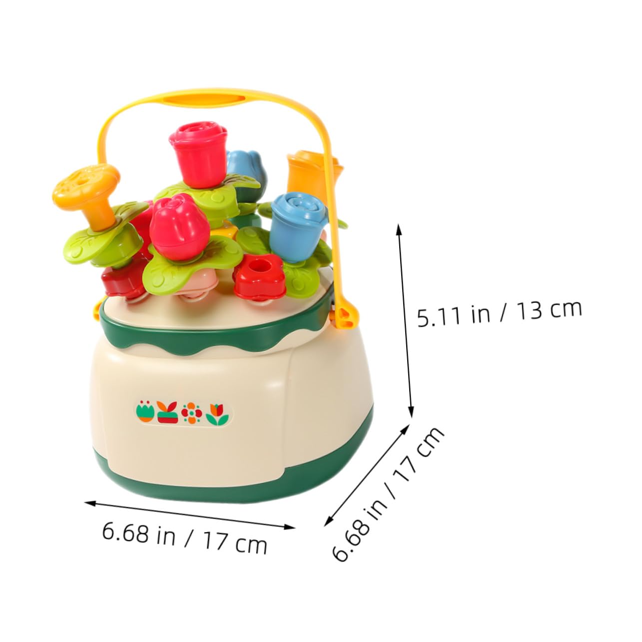 Gatuida Juguetes de Rompecabezas Cuentas de Cesta de Flores Juguete Educativo para Preescolar Motricidad Fina Sensorial para Pequeños