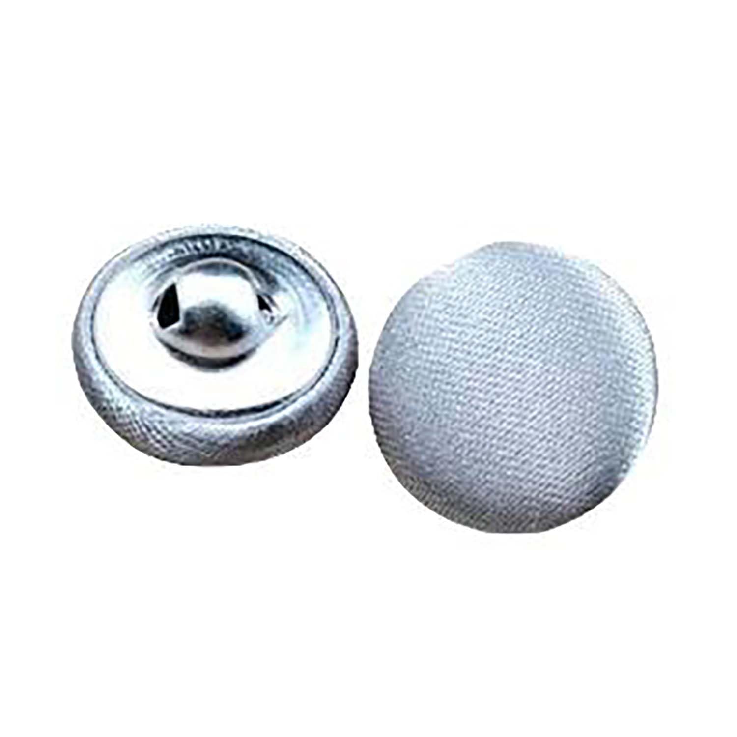 20 Pcs Satin Covered Metal Shank Buttons Cloth Buttons for Wedding Dress Tuxedo Suits — image 1