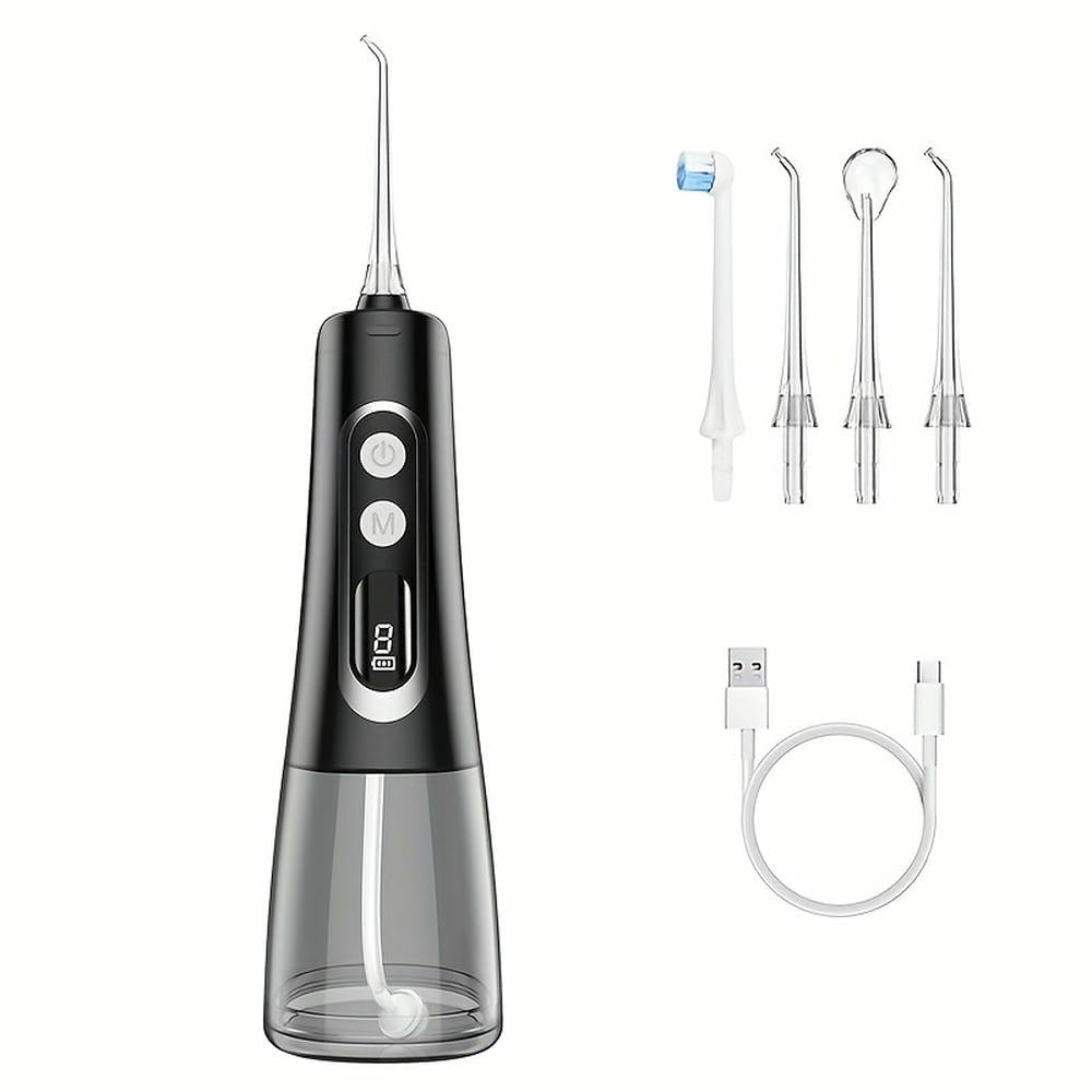 Irrigador bucal inalámbrico, portátil, Recargable, con 9 Modos y Carga por USB, batería de Litio.