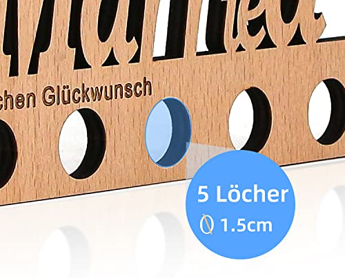 Giftota - Originelle Geburtstag Geldgeschenk Holz - Geldgeschenk für Führerschein, Tankgutschein, neuen Auto - Tankstellen Geschenk - Geschenke aus Holz - Geschenke für Freunde, Familie