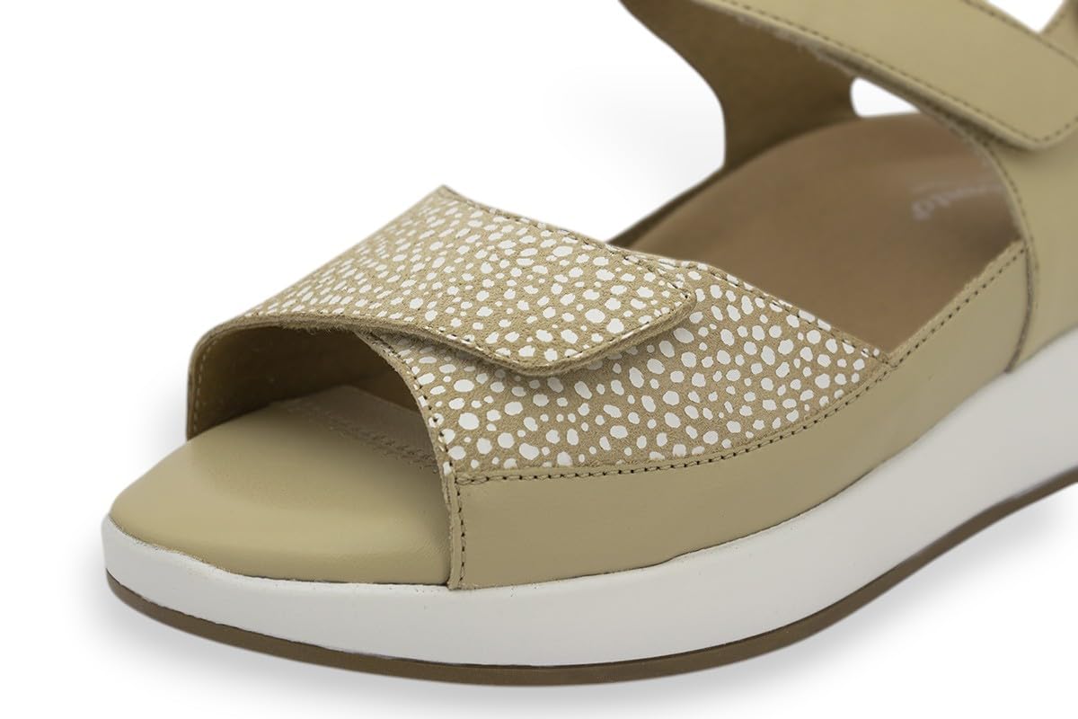 PieSanto - 260422 Sandali con soletta estraibile serpente sabbia, per: donna