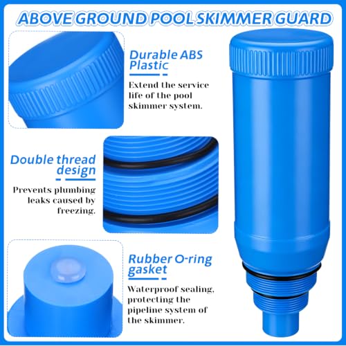 Image of 8 Pack Winterizing Pool Plugs Kit with 2 Skimmer 2 Threaded Plug 1 inch 1.25 inch 1.5 inch 2 inch Rubber Closing Stopper with Tapered Seals for Winter Return Line Cap Above Ground Inground Pools
