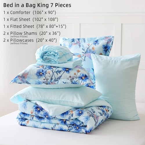 Save 51% on Floral King Comforter Set with Sheets - Only $29.99