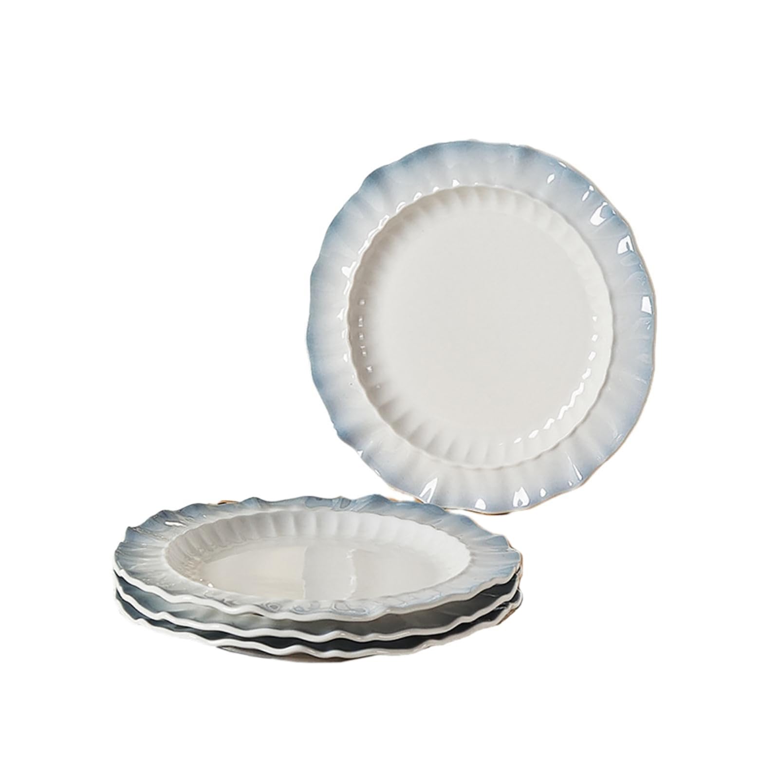 Unterglasur-Keramikschalen und -geschirr, Haushaltsgeschirr-Set, nordischer Stil, 4 x 21,6 cm, keine Spezifikationen