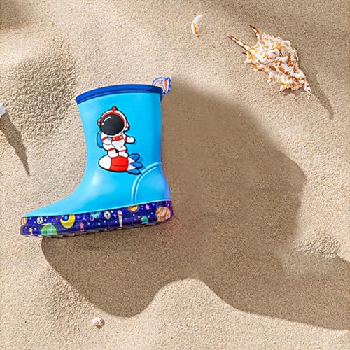 IWIHMIV Toddler Rain Boots for Boys Girls Outdoor Non Slip Water Shoes Baby Kids Comfortable Rain Boots With Easy-on2