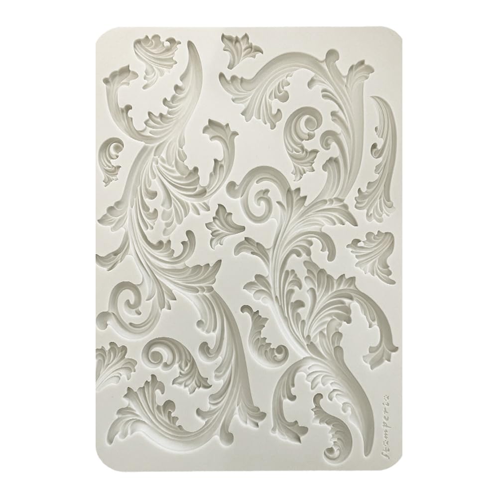 Stamperia - Silicon Mould A4 for Scrapbooking, Bullet Journals and More, Non-​Stick Surface, Suitable for Air-​Dry Clay, Resin and More, Perfect for Crafts and Gifting (Art Stories, Swirls)