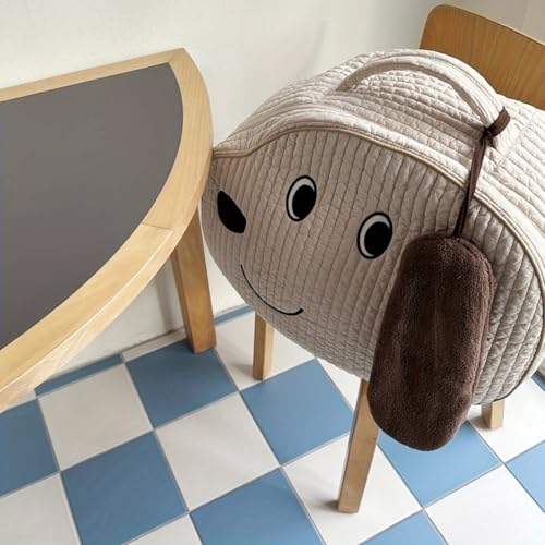 Colcha de cachorros con bolsa de almacenamiento multiusos para mamás 4