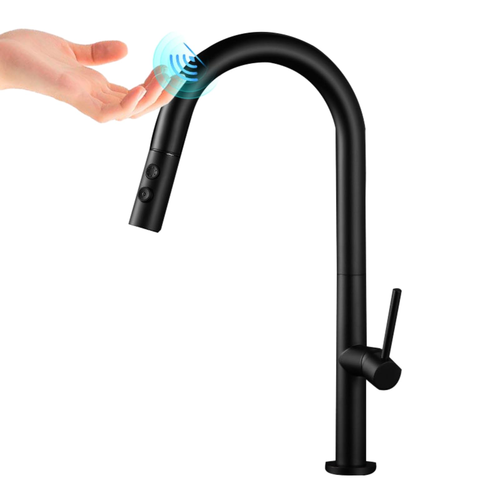 ZQFHSX Touch Sensor Kitchen Faucet with Pull Out Sprayer, Easy Clean, Water Saving, Sleek Design, High Arc Spout, Adjustable Flow for Stylish Kitchens