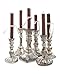 Produktbild LOBERON® Kerzenständer Set Adolpha | Deko Kerzenhalter Stabkerze | Deko Weihnachten | Aus Glas | Antiksilber | Unterschiedliche Größen | 6 Stück, antiksilber