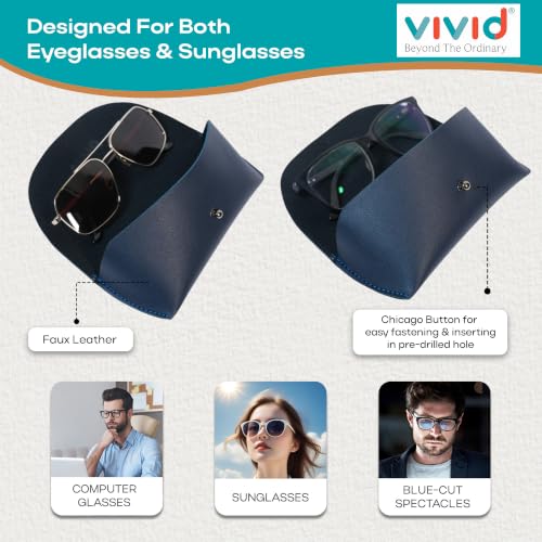 Image of Unisex Specs Chicago Button Eyewear Dabbi Faux Leather Soft Case Cover
