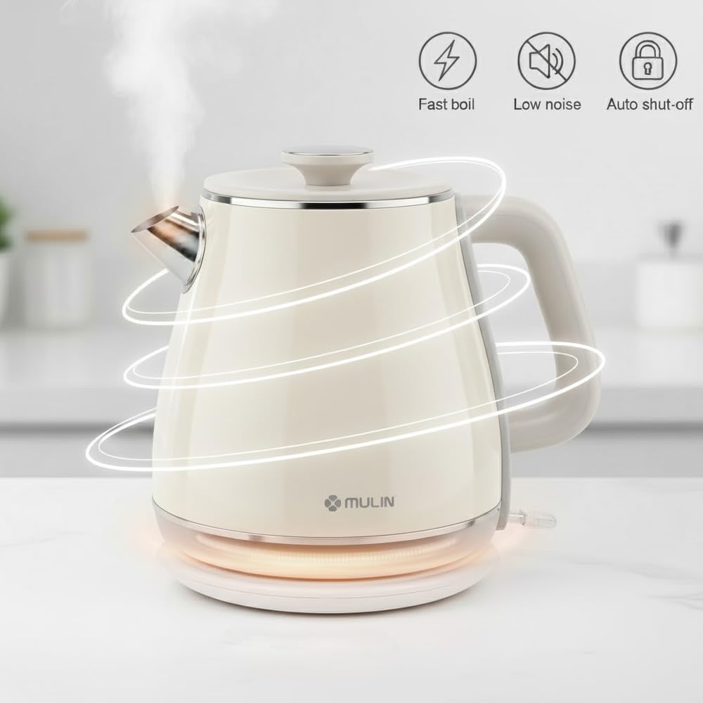 MULIN bouilloire électrique 1,8l 2200w arrêt automatique vintage