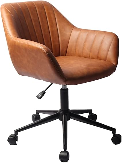 Amazon Co Jp オフィスチェア デスクチェア 肘付き ホームオフィスチェア キャスター付き パソコンチェア 昇降式 Puレザー 肉厚クッション座面 椅子 おしゃれ メイクアップチェア スタイリッシュ 書斎チェア ワークチェア 在宅勤務 テレワーク対応 組立簡単 文房具