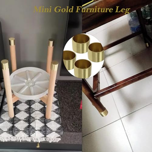 Kit protector de suelo con terminales dorados para patas de mesa 7