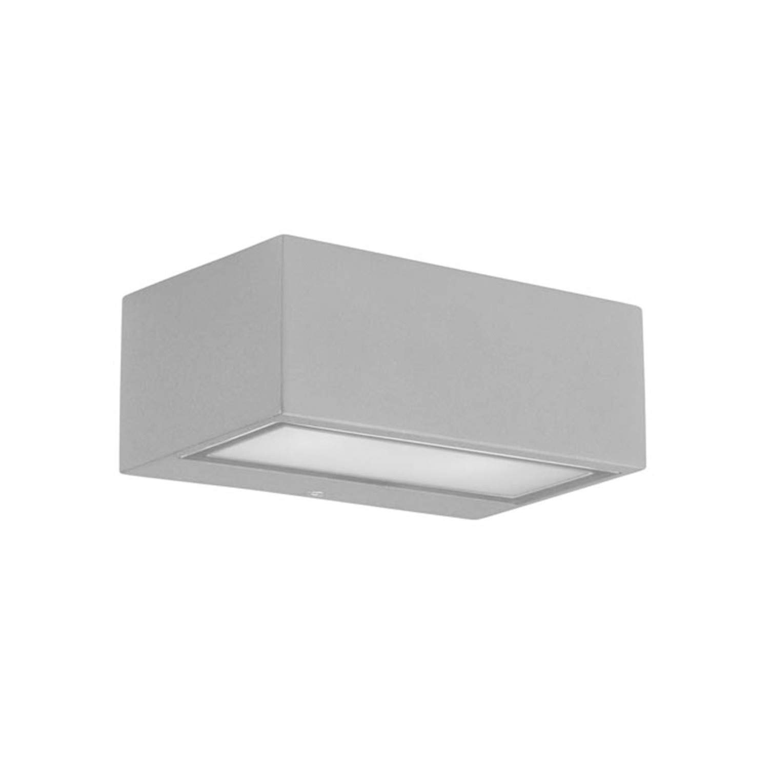 LEDS C4 APLIQUE NEMESIS 1 X R7S 100 GRIS - 220-240VAC/50-60Hz - Aluminio inyectado, Cristal - 1xR7s 100 lm - NO BULB