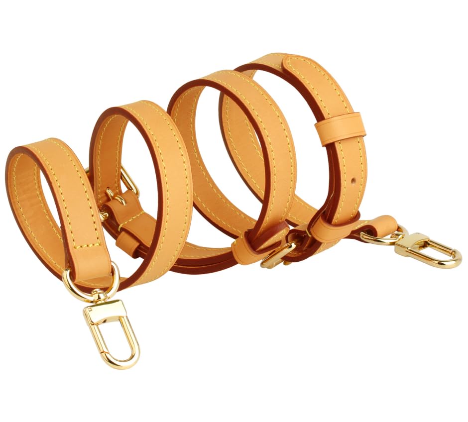 jiesinlov Vachetta Leather Bag Strap Replacement Adjustable,Purse Shoulder Straps Crossbody for Handbag