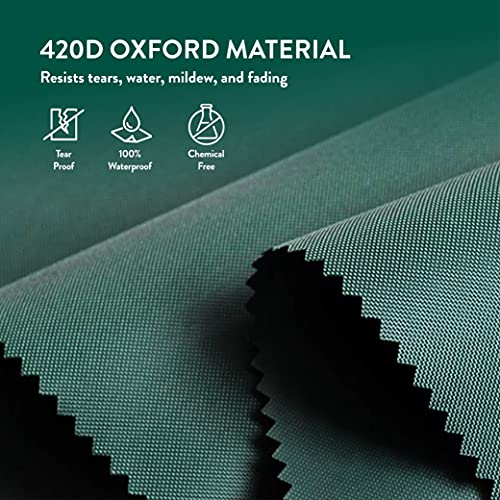 Image of ZOBER 2 Pack Oxford Christmas Wreath Storage Container 24 Inch - Wreath Bag for Artificial Wreaths Box - Waterproof Fabric, Dual Zippered Wreaths Storage Bag With Strong Durable Handles - Green