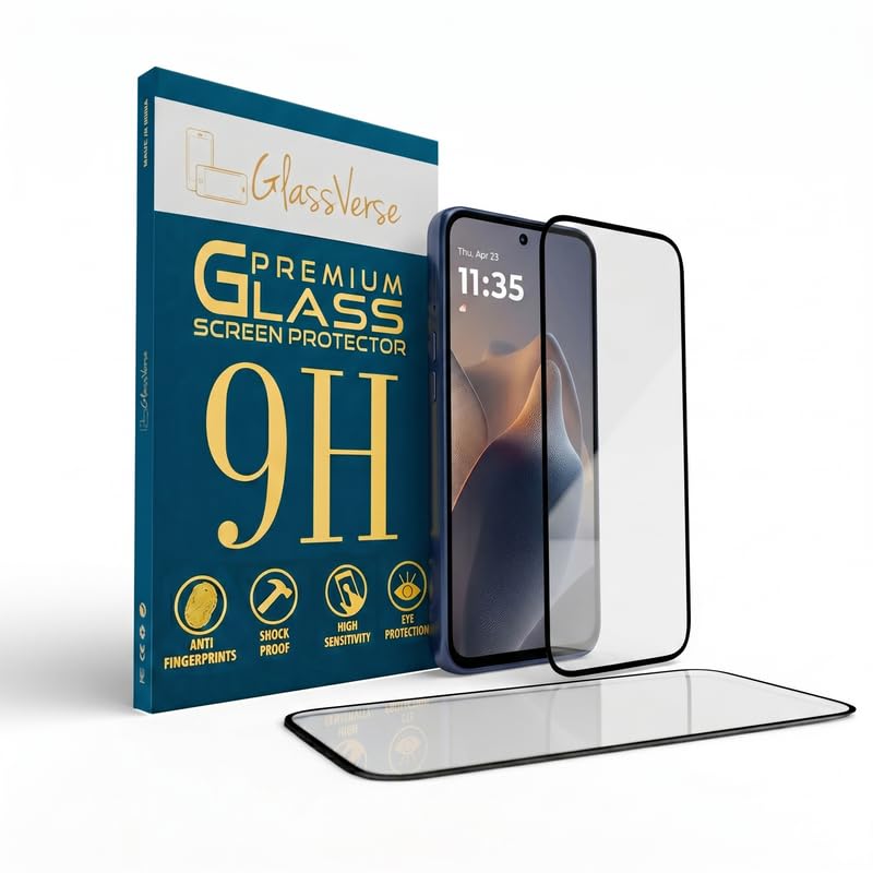 Image of GlassVerse Toughened Oleophobic Tempered Glass For Motorola Edge 60 Stylus (PACK OF 1) with Free Installation Kit. Full screen Coverage - 6.7 inch