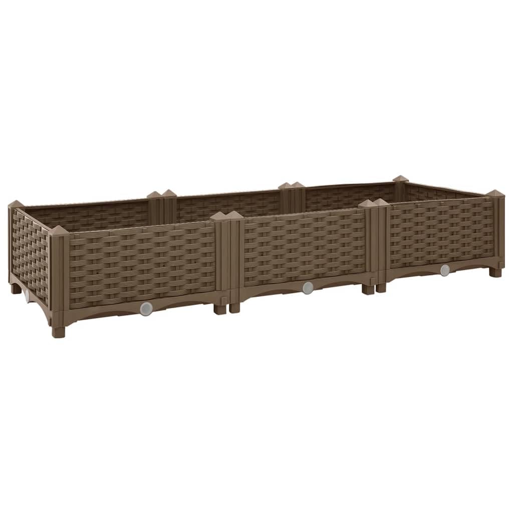 Fioriera Rialzata 120x40x23 cm in Polipropilene,Cassetta da Giardino Alta in Polipropilene Perfetta per il Tuo Balcone, Cortile o Orto Domestico Vasi e accessori per piante