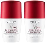 Vichy Desodorante en Formato Roll-On Para Mujer, Antitranspirante, Protección Efectiva con Hasta 96 Horas de Eficacia, Tacto Seco, Clinical Control, 50 ml (Paquete de 2)