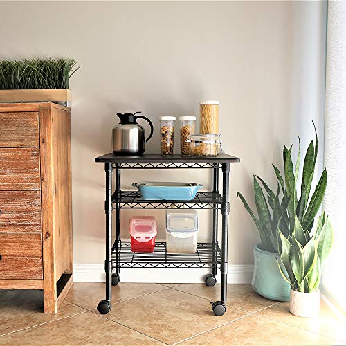 Apollo Hardware Printer Stand Series / 3 Tier Printer Stand(Black) 18" Wx21 Lx27 H (3 Tier) #TOP7