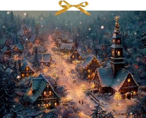 Wand-Adventskalender – Verträumtes Winterdorf