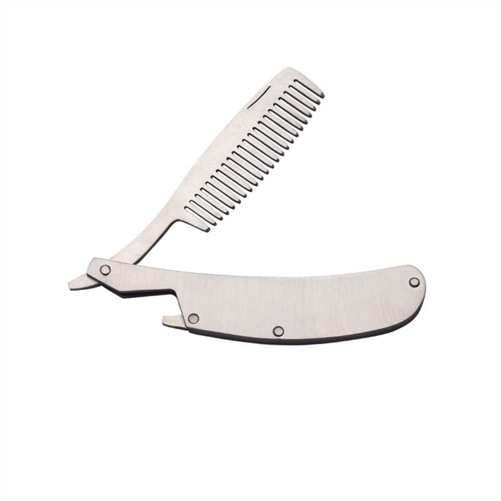 Kämmbürste for Männer und Frauen, Haarkamm, Mini-Taschenkamm, Edelstahl, Faltbarer Kamm, Bartpflege-Werkzeug, praktische Verwendung, Haarbürste, Friseurkamm, Kamm for lockiges Haar