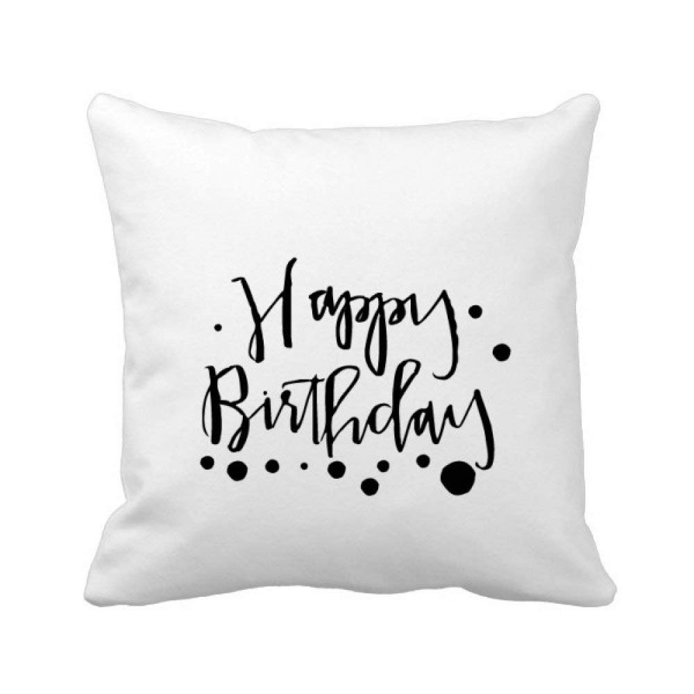 Coussin 40x40 cm Happy Oreiller de Salon Housse et Insert Multicolore