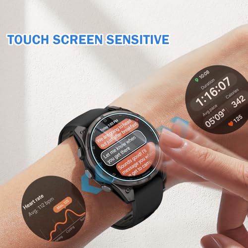 Image of 4 Pack Compatible for Garmin Fenix 8 Pro 47mm Screen Protector, HD Clear 9H Tempered Glass Protective Film for Fenix 8 Pro Amoled 47mm Watch Screen Protector, Anti-scratch & Sensitive Touch