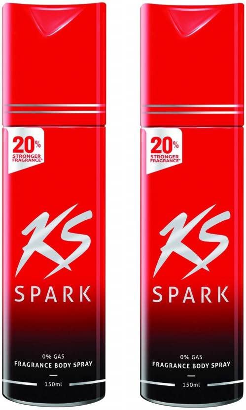 Kamasutra KS New Spark 150ml Fragrance Body Spray 2Pieces For Men 300 ml,