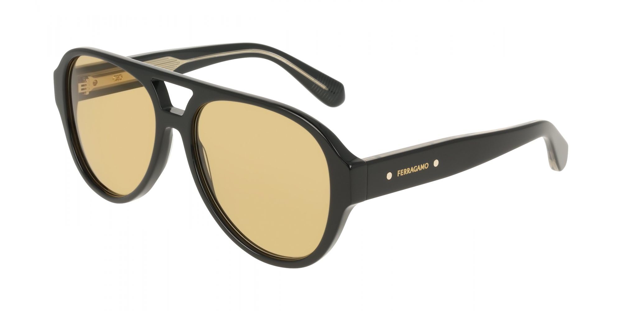 Okulary przeciwsłoneczne Ferragamo SF2147S Black/Amber 58/16/145 UNISEX