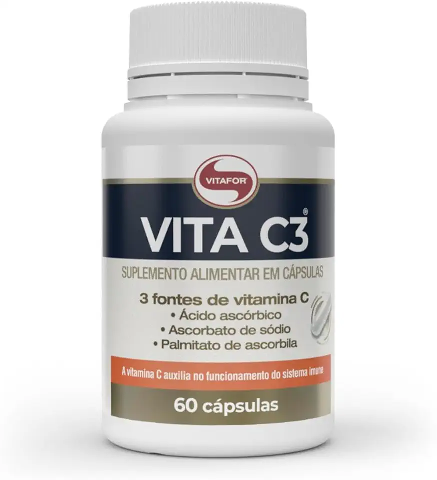 Vita C3 Vitamina C - 60 Cáps Vitafor - 1g Por Caps