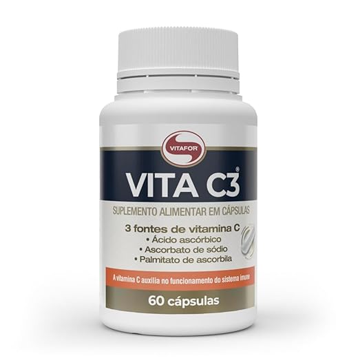 Vita C3 Vitamina C - 60 Cáps Vitafor - 1g Por Caps