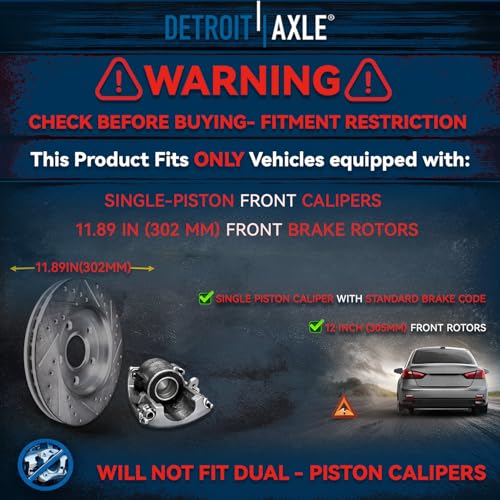 Image of Detroit Axle - Brake Kit for 2008-2012 Town & Country Dodge Grand Caravan