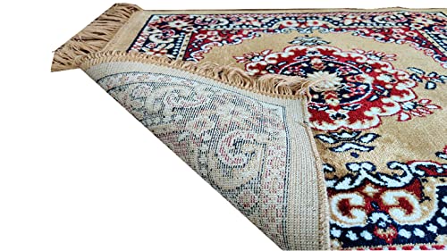 Image of Velvet Fabric elvet Pooja Mat for Sitting On Floor | Comfortable Eating Aasan for Home | Decorative Sitting Mat for Meditation & Mandir | Floral - Purple & Beige