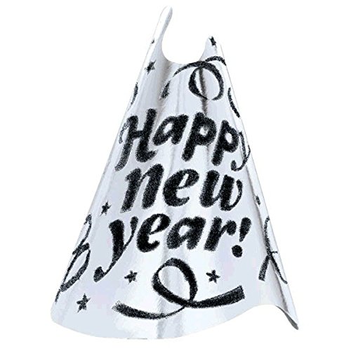 Cone Hat - New Years - Foil - Silver