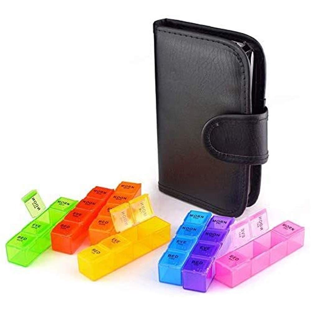 Pillola 7 Giorni In Pelle Organizzatore Portafoglio Medicina - Foto 7