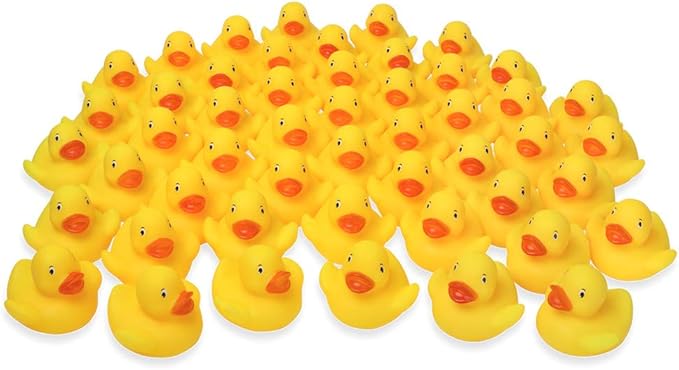 SCIONE Weihnachts Gummienten 24 Stück - Badespielzeug Für Kinder Mit Weihnachtsmotiven