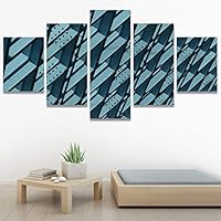 SIGNWIN 5 Panel Canvas Wall Art Solid Structures for Home Decorations Ready to Hang - 60