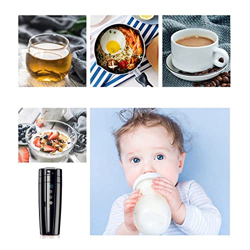 Taza Calefactora de Coche 12V Acero Inoxidable 450ml Blanco miniatura 2