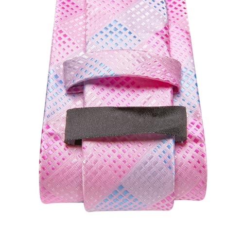 Image of Dubulle Silk Ties Set for Men Formal Paisley Striped Necktie Pocket Square Cufflinks 3PCS Sets Wedding Business Party