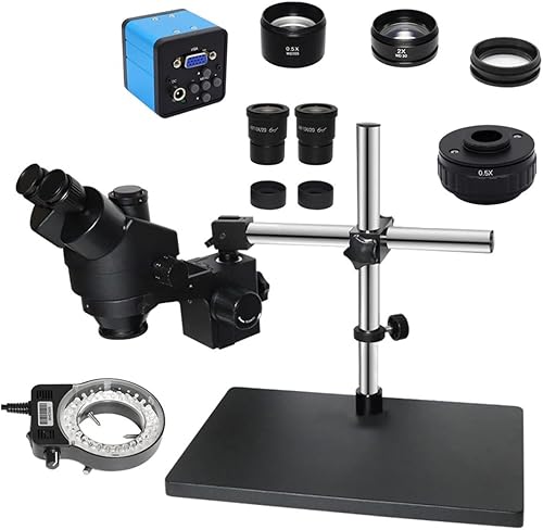 BEEYNG Accesorios de microscopio de laboratorio 38MP H_DMI Digital USB 3.5X-90X simul-Focal Trinocular Estéreo Microscopio de Cámara de video para