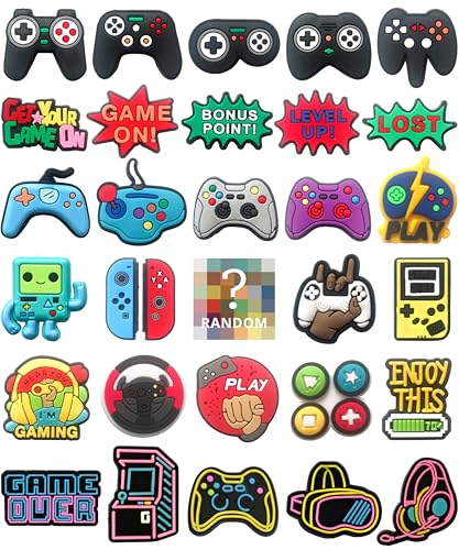 Mowzury Video Game Shoe Charms for Boys,31PCS Shoe Decoration Pins for Clog,Cute Accessories for Kids Party Favor Gifts