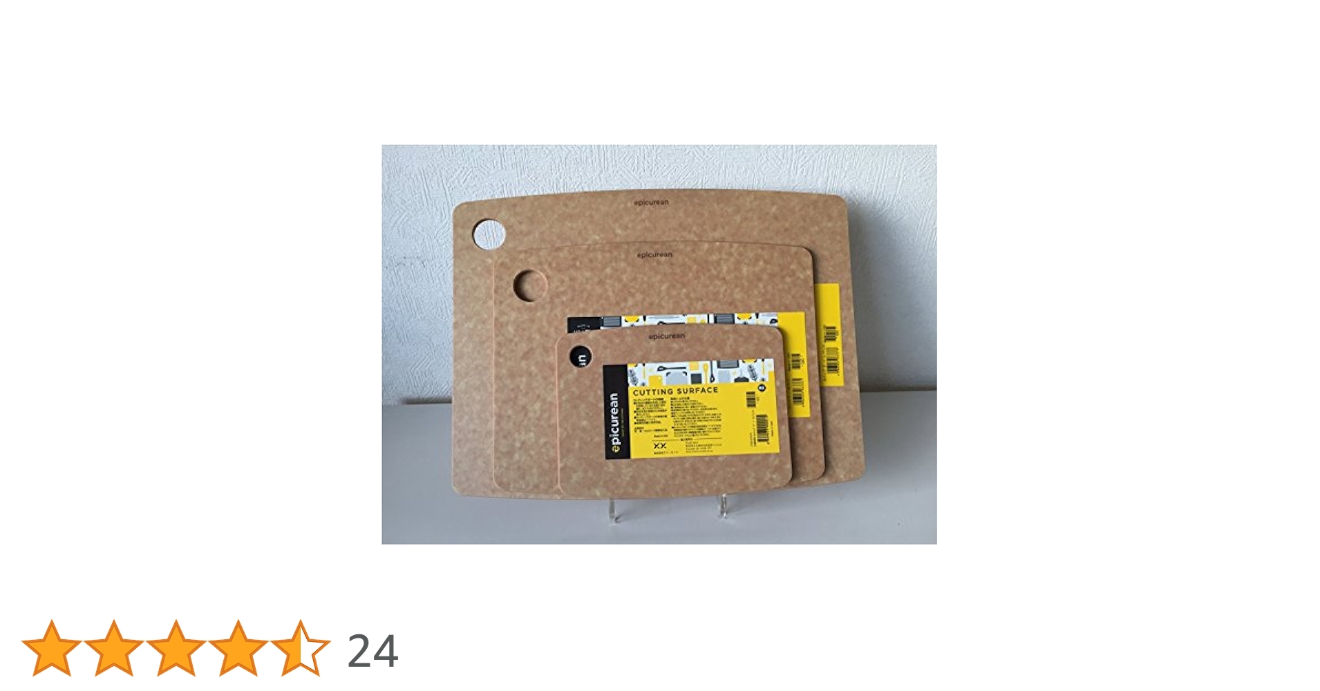 Amazon | エピキュリアン カッティングボード L,M,S ナチュラル3