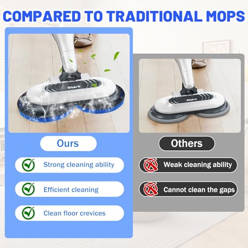 Image of New Upgrade Replacement Brush Heads for Shark S7000 /S7001 /S7005 /S7201 /S7000AMZ /S8000 /S8001 /S8201 Steam Mop Pad, Professional Cleaning and Polishing, Deep Cleaning Hard Floors-2 Pack
