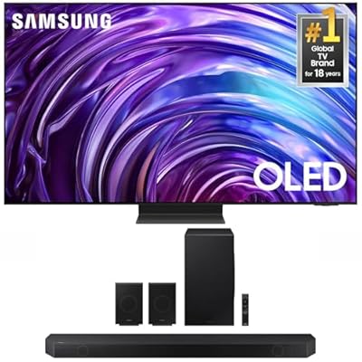 Samsung QN77S95DDFXZA 77 Inch OLED 4K Smart TV with a HW-Q990D 11.1.4ch Soundbar with True Dolby Atmos Sound (2024)